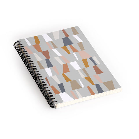 The Old Art Studio Neutral Geometric 01 Spiral Notebook