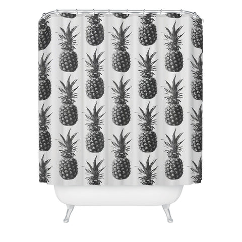 The Old Art Studio Pineapple Pattern 01 Shower Curtain