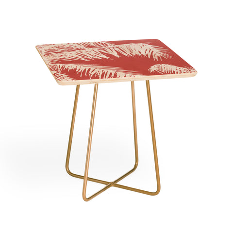 The Old Art Studio Pink Palm Side Table