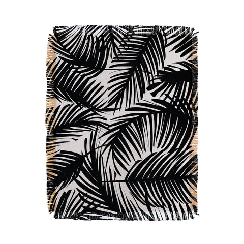 The Old Art Studio Tropical Pattern 02D Throw Blanket
