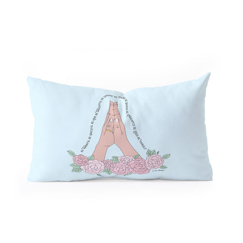 The Optimist Be Thankful Oblong Throw Pillow