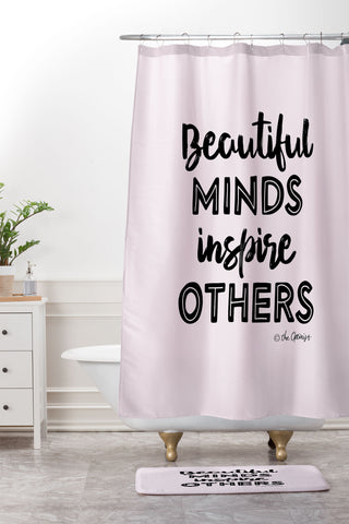 The Optimist Beautiful Minds Inspire Others Shower Curtain And Mat