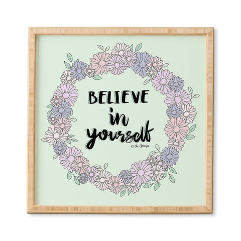 The Optimist Believe In Yourself Quote Framed Wall Art