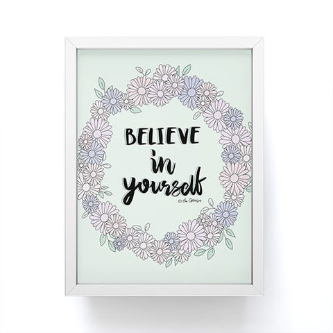 The Optimist Believe In Yourself Quote Framed Mini Art Print