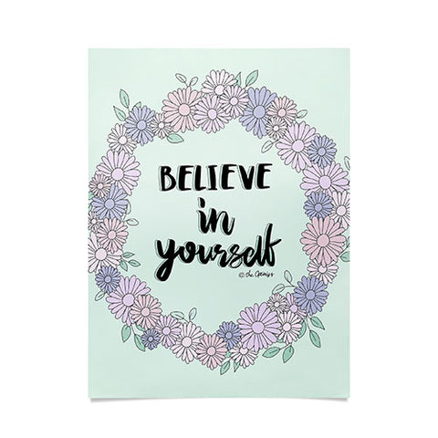 The Optimist Believe In Yourself Quote Poster