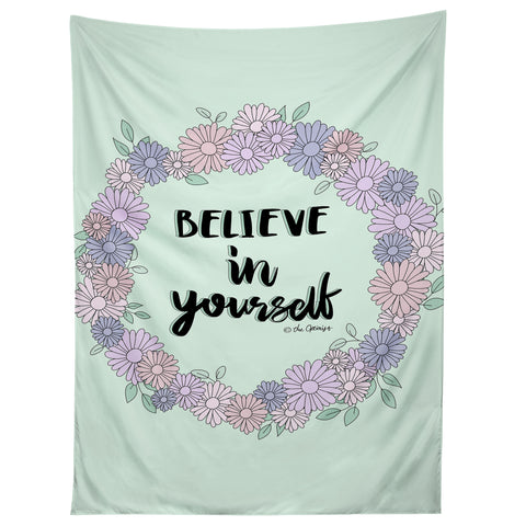 The Optimist Believe In Yourself Quote Tapestry
