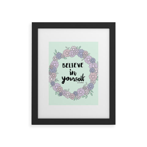 The Optimist Believe In Yourself Quote Framed Art Print