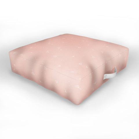 The Optimist Blowing In The Wind Peach Outdoor Floor Cushion