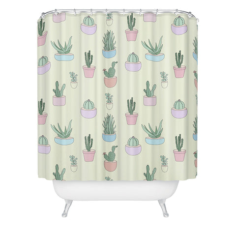 The Optimist Cactus All Over Shower Curtain
