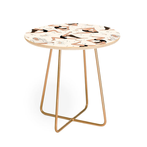 The Optimist Dance Of The Spirit Pattern Round Side Table