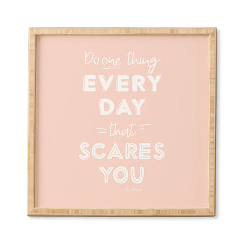 The Optimist Do One Thing Every Day Quote Framed Wall Art