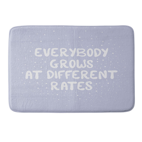 The Optimist Everybody Grows At Different Rates Memory Foam Bath Mat