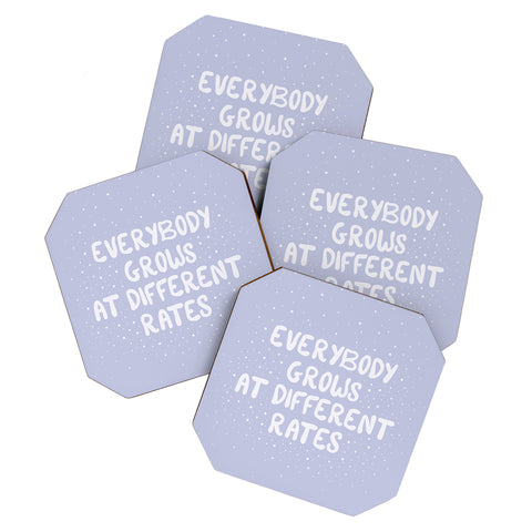 The Optimist Everybody Grows At Different Rates Coaster Set