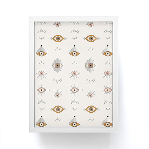 The Optimist Evil Eye Magic Pattern Framed Mini Art Print