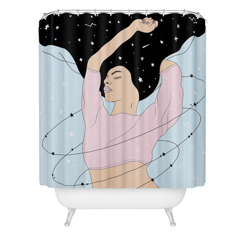 The Optimist Fight Your Storm Shower Curtain
