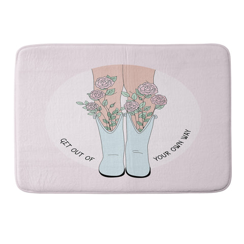 The Optimist Get Out Of Your Own Way Quote Memory Foam Bath Mat