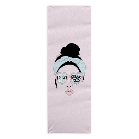 The Optimist Hello Gorgeous in Pink Yoga Towel
