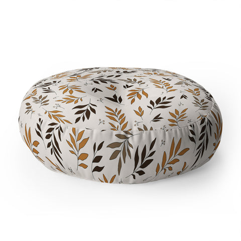 The Optimist Leaves Of Change Pattern Floor Pillow Round