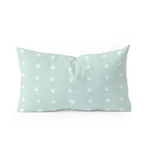 The Optimist Little Daisies In a Row Oblong Throw Pillow