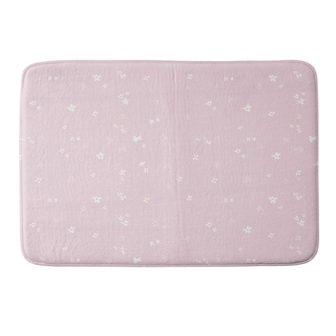 The Optimist My Little Daisy Pattern in Pink Memory Foam Bath Mat