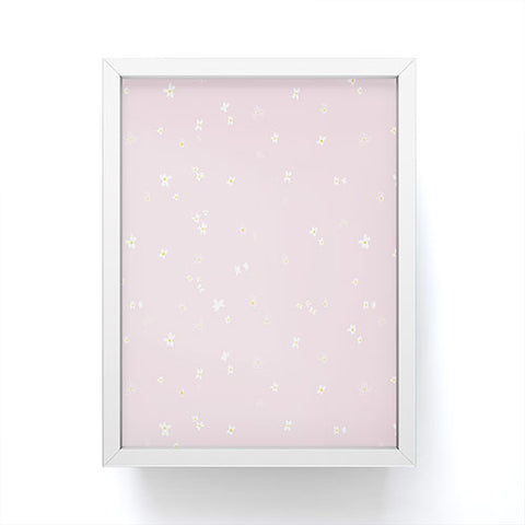 The Optimist My Little Daisy Pattern in Pink Framed Mini Art Print