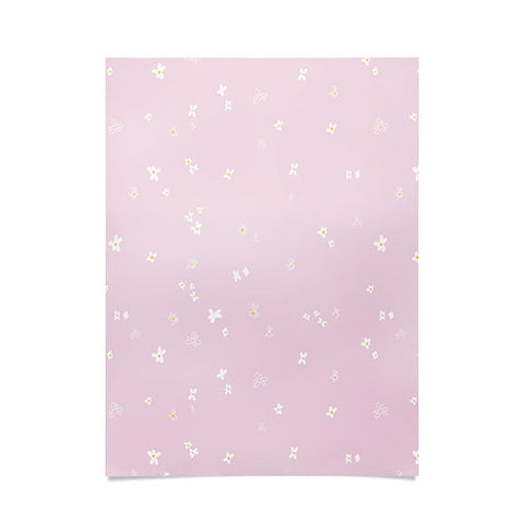 The Optimist My Little Daisy Pattern in Pink Poster