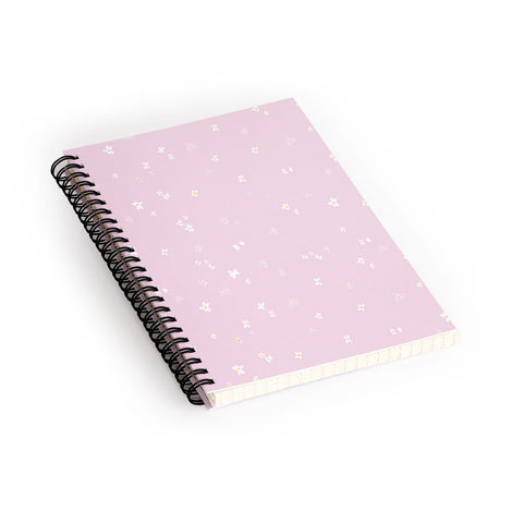 The Optimist My Little Daisy Pattern in Pink Spiral Notebook