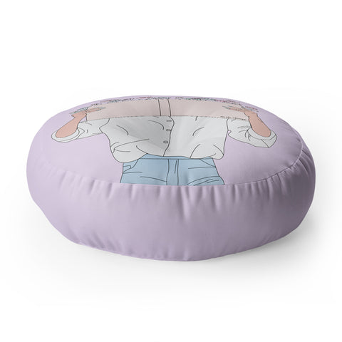 The Optimist Read All About It Floor Pillow Round