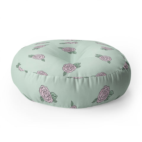The Optimist Roses All Over Floor Pillow Round