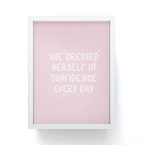 The Optimist She Dressed Herself In Confidence Framed Mini Art Print
