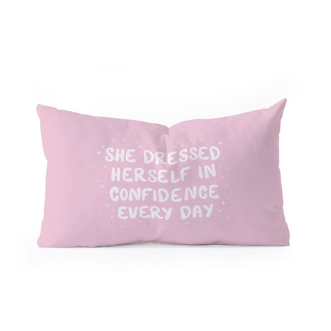 The Optimist She Dressed Herself In Confidence Oblong Throw Pillow