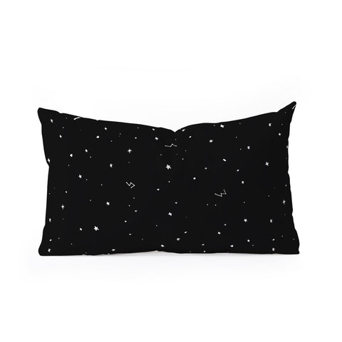 The Optimist Sky Full Of Stars in Black Oblong Throw Pillow