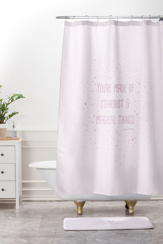 The Optimist Stardust and Magic Shower Curtain And Mat