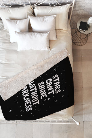 The Optimist Stars Cant Shine Without Stars Fleece Throw Blanket