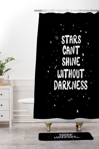 The Optimist Stars Cant Shine Without Stars Shower Curtain And Mat