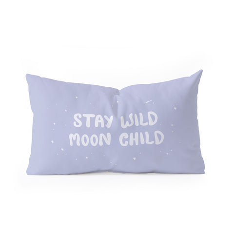 The Optimist Stay Wild Moon Child Quote Oblong Throw Pillow