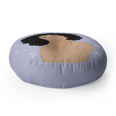 The Optimist Take A Minute Floor Pillow Round