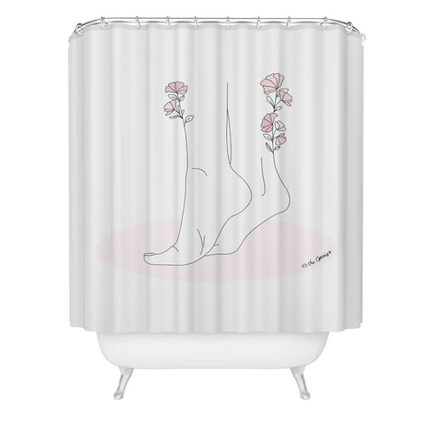 The Optimist Taking Baby Steps Shower Curtain