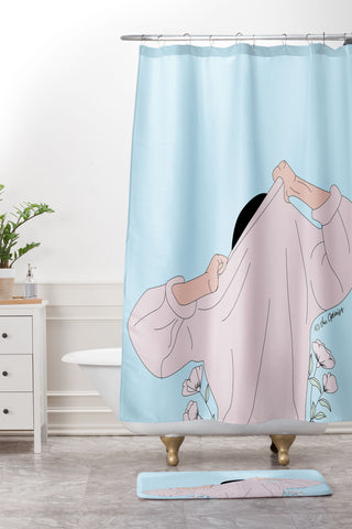 The Optimist The Struggle Is REAL Shower Curtain And Mat
