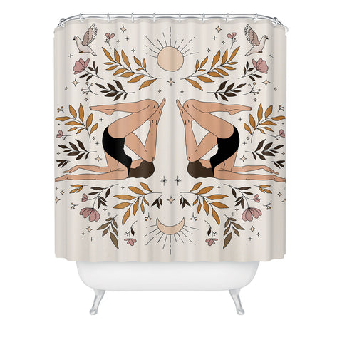 The Optimist The Symmetry Pose Shower Curtain
