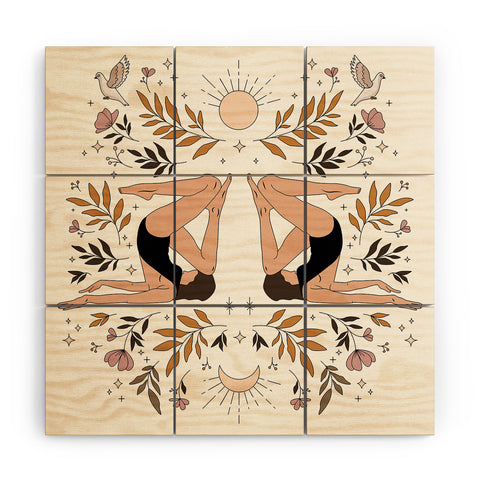 The Optimist The Symmetry Pose Wood Wall Mural
