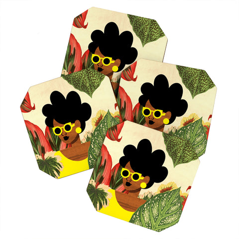 The Pairabirds Bayou Girl II Coaster Set