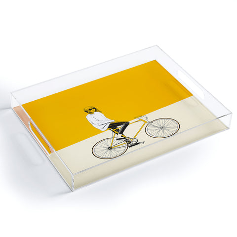 The Red Wolf The Yellow Bike Acrylic Tray