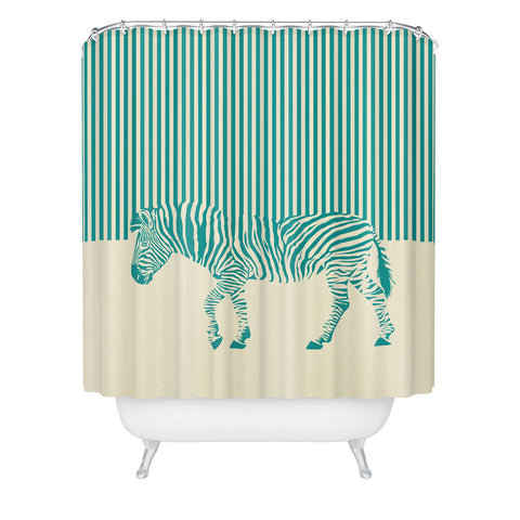 The Red Wolf The Zebra Shower Curtain
