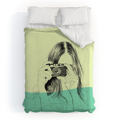 The Red Wolf Woman Color 11 Duvet Cover