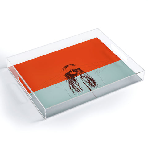 The Red Wolf Woman Color 2 Acrylic Tray