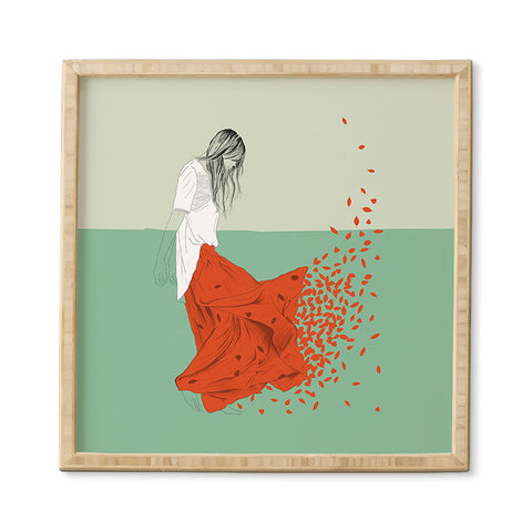 The Red Wolf Woman Color 9 Framed Wall Art