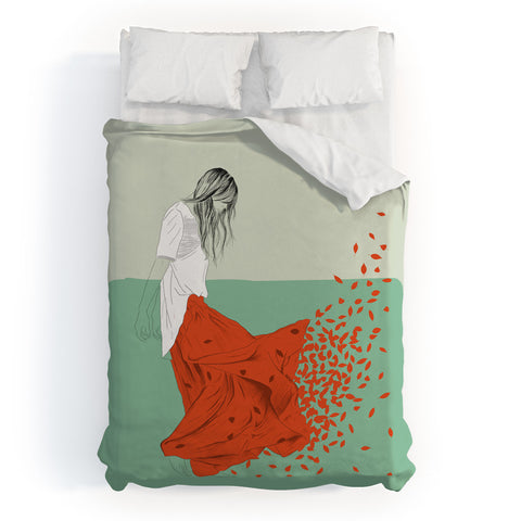 The Red Wolf Woman Color 9 Duvet Cover