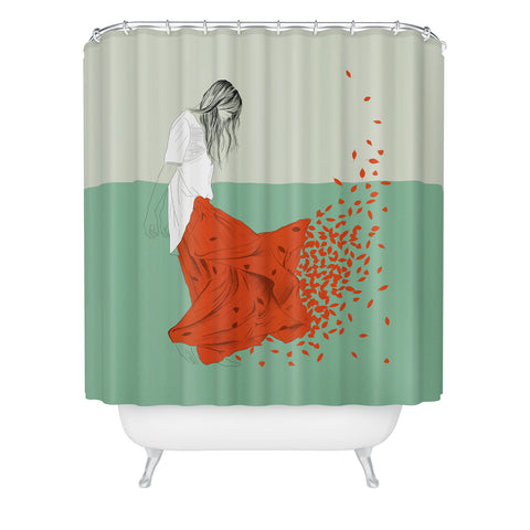 The Red Wolf Woman Color 9 Shower Curtain