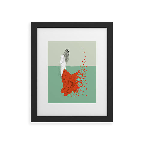The Red Wolf Woman Color 9 Framed Art Print